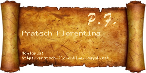 Pratsch Florentina névjegykártya